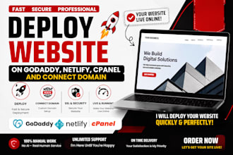 deploy website on godaddy netlify  cpanel and  connect domain