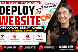 deploy website on godaddy netlify  cpanel and  connect domain