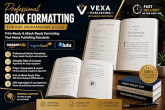 do professional book formatting, kindle ebook formatting, KDP layout design
