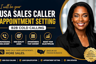 be your USA sales caller appointment setting b2b cold calling