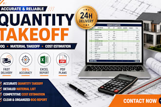 prepare accurate construction quantity takeoff and boq estimate