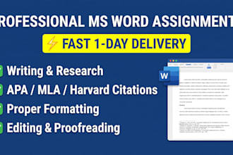 format and edit your microsoft word document or assignment