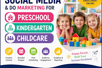 do social media marketing for preschool kindergarten and childcare