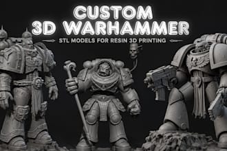 sculpt 3d warhammer 40k miniatures tabletop figurines stl model for 3d printing