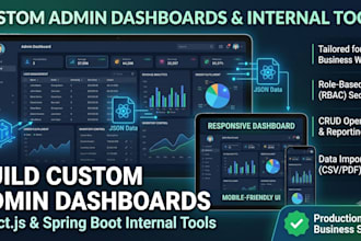 build a custom admin dashboard or internal tool for your business