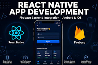 build react native mobile app with firebase backend