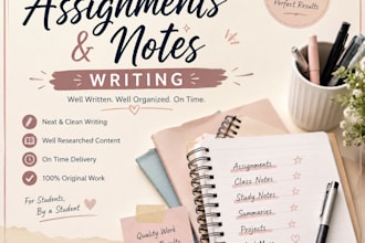 create assignments for any subject professionally