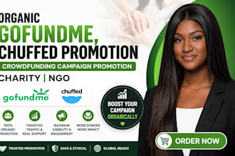 organic gofundme, chuffed promotion crowdfunding campaign promotion charity, ngo