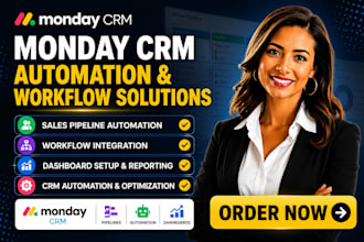 setup monday crm automation sales pipeline workflow integration dashboard setup