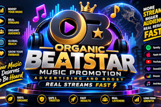do organic beatstar music promotion with advertising and boost real streams fast
