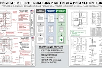 prepare california structural permit sets and city correction responses