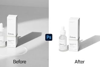 do feather masking, background removal and natural shadow