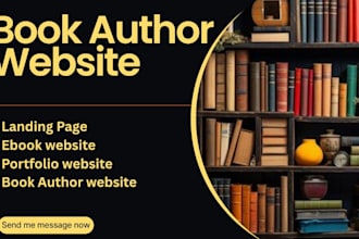 design a author website, book website, writer website, and personal brand
