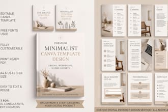 design minimalist canva ebook workbook pdf layout guide leadmagnet ebook freebie
