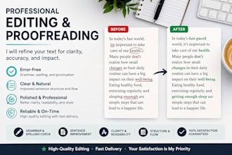 rewrite and edit your text professionally