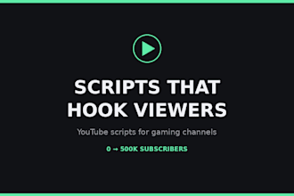 write an engaging youtube script for your gaming channel