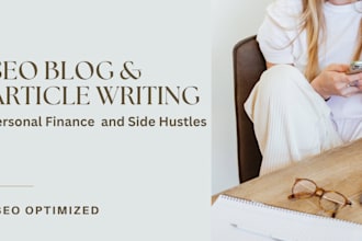 write SEO blog articles on personal finance and side hustle