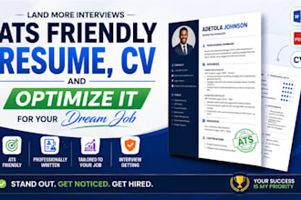 ats friendly resume, cv and optimize it for your dream job