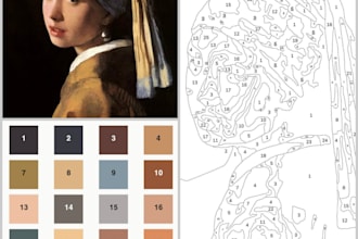 create custom paint by number pages from your photo or idea