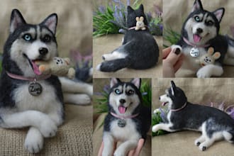 custom realistic 3d dog model lifelike pet sculpture cat animal figure memorial