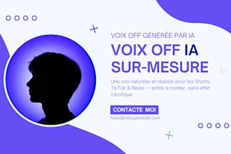 je genere une voix off ia réaliste pour tes vidéos