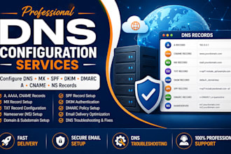 configure dns records, email authentication and domain settings