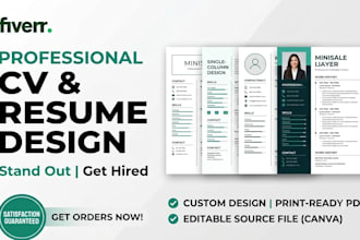 design creative resume and cv for your career