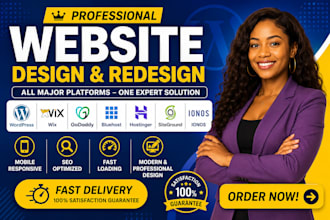 design redesign wordpress website on godaddy ionos bluehost namecheap hostinger