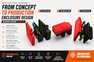 do custom cad designs and pcb enclosures