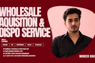 be your real estate acquisitions and dispositions manager