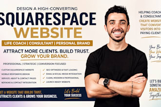 design squarespace life coach website consultant website personal brand website