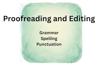 proofread and edit your document for grammar and spelling