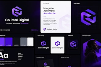 create premium ai startup brand identity and modern logo design