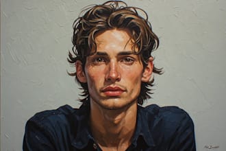 oil painting portrait and oil painting illustrations