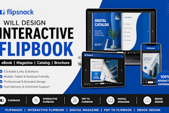 design interactive flipsnack flipbook, digital magazine, ebook, catalog