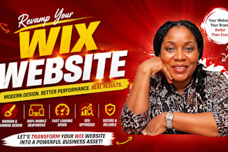 revamp wix website and redesign wix site
