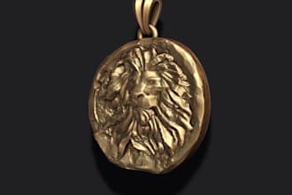do 3d printable coin model, bas relief, 3d medallion, jewelry, parametric model