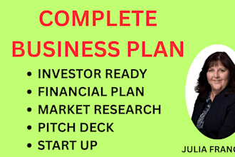 a complete business pan with a financial plan