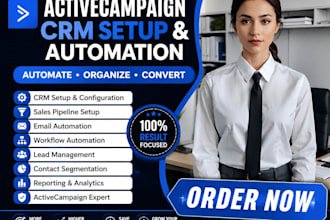 setup activecampaign CRM automation pipeline email marketing  lead management