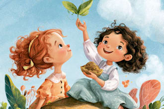 children story book illustration children story