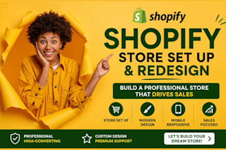 shopify store design, redesign
