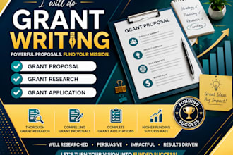 do grant writing, grant proposal, grant research and grant application