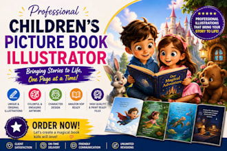 illustrate children picture book and story book