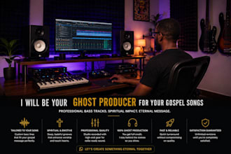 be your ghost producer for gospel songs and record background vocals