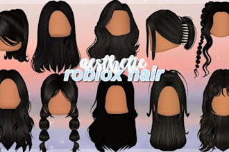 design roblox ugc wearables, layered clothing, hair, hat, and oc accessories