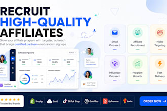 recruit high quality affiliates for your influencers marketing affiliate program