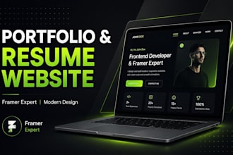 design portfolio, resume, and framer website