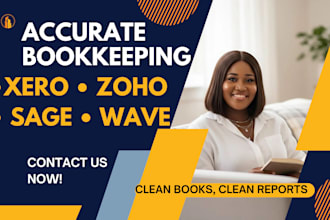do bookkeeping in xero, zoho books, sage and wave