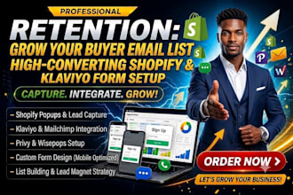 setup high converting shopify popups and klaviyo sign up forms