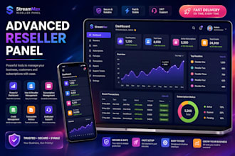 provide a premium streaming reseller panel with full support